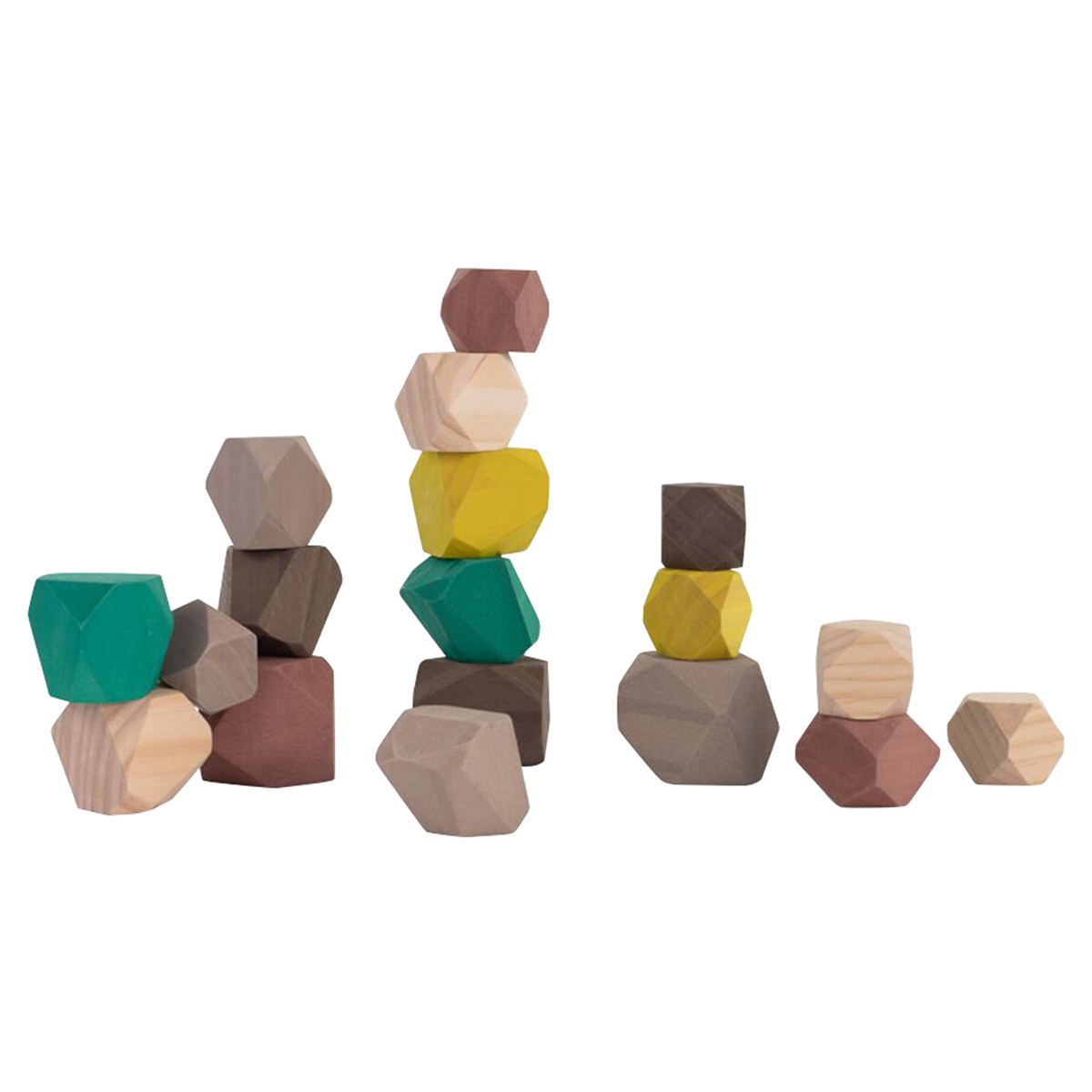 Miniland Towering Wood Stones - 18 Pieces
