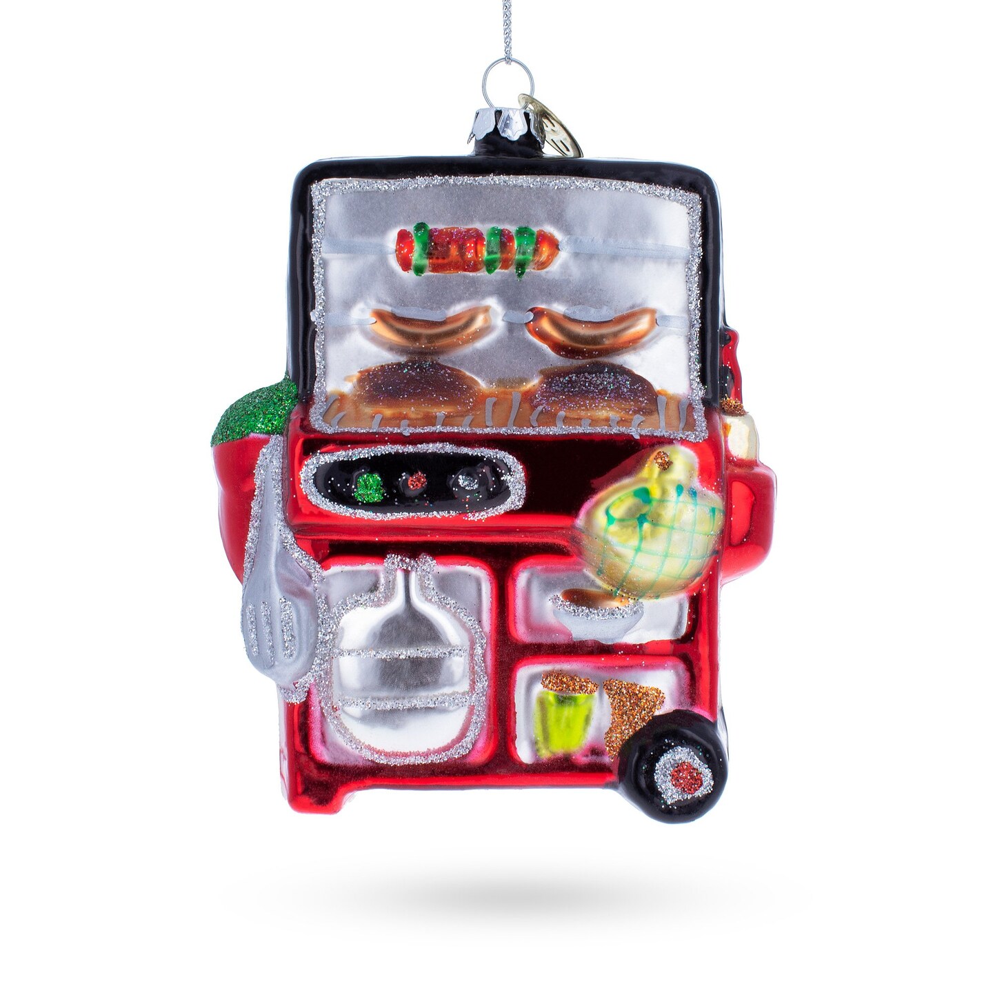 Grilling Delight Blown Glass Christmas Ornament