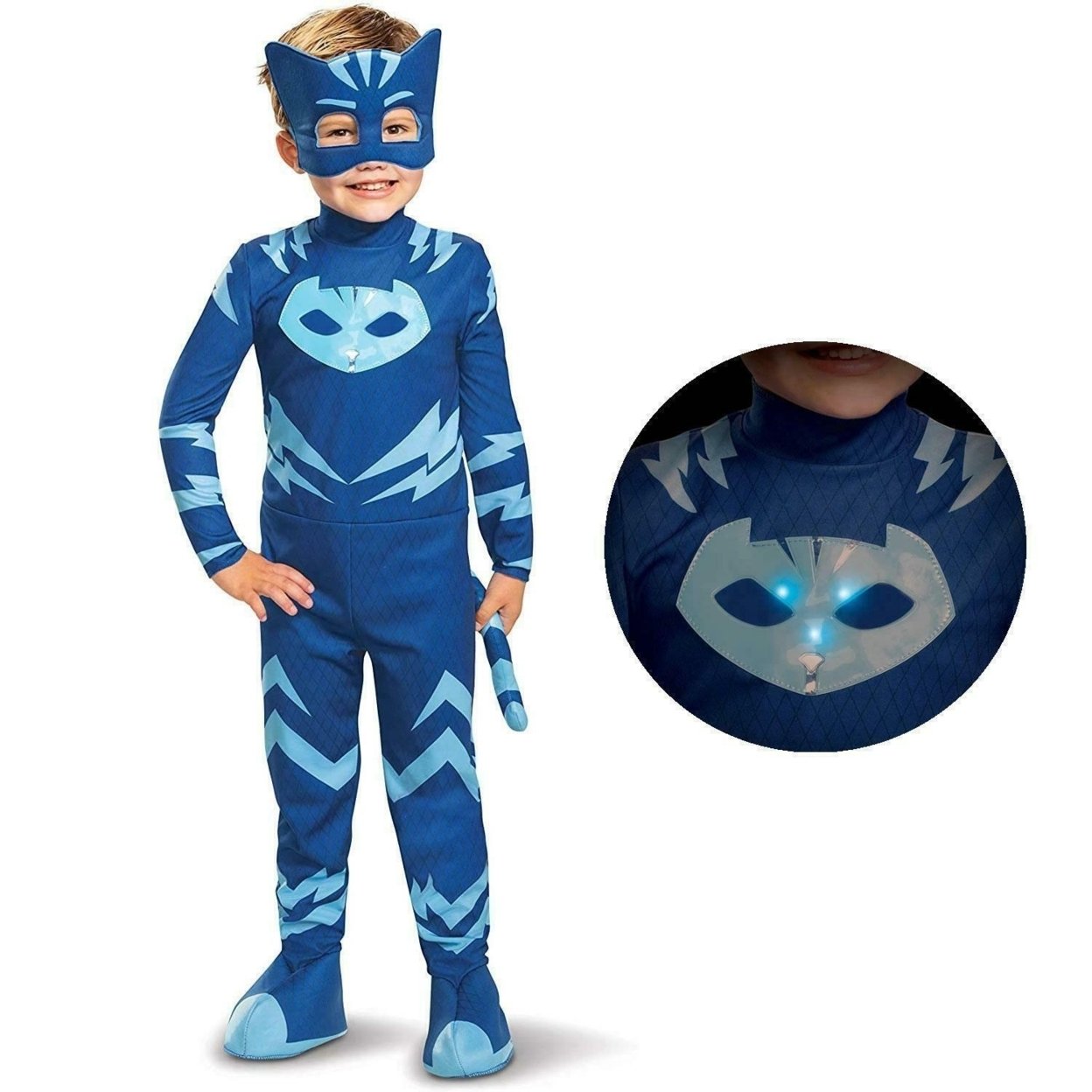 Disguise Pj Masks Catboy Deluxe Light Up Costume Xl 7-8 Years Boys Outfit
