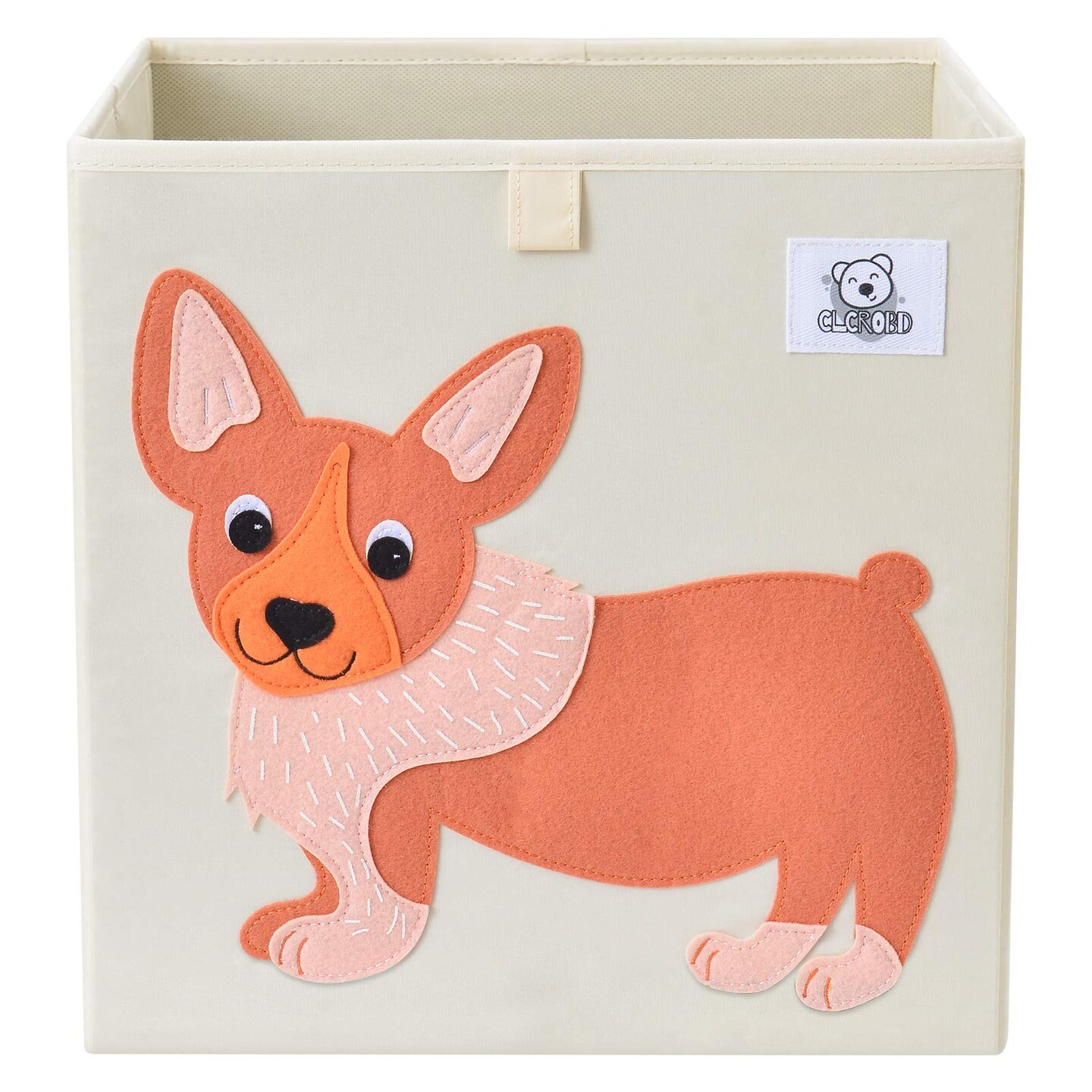 CLCROBD Foldable Animal Cube Storage Bins Fabric Toy Box/Chest/Organizer for Toddler/Kids Nursery, Playroom, 13 inch (Dog)