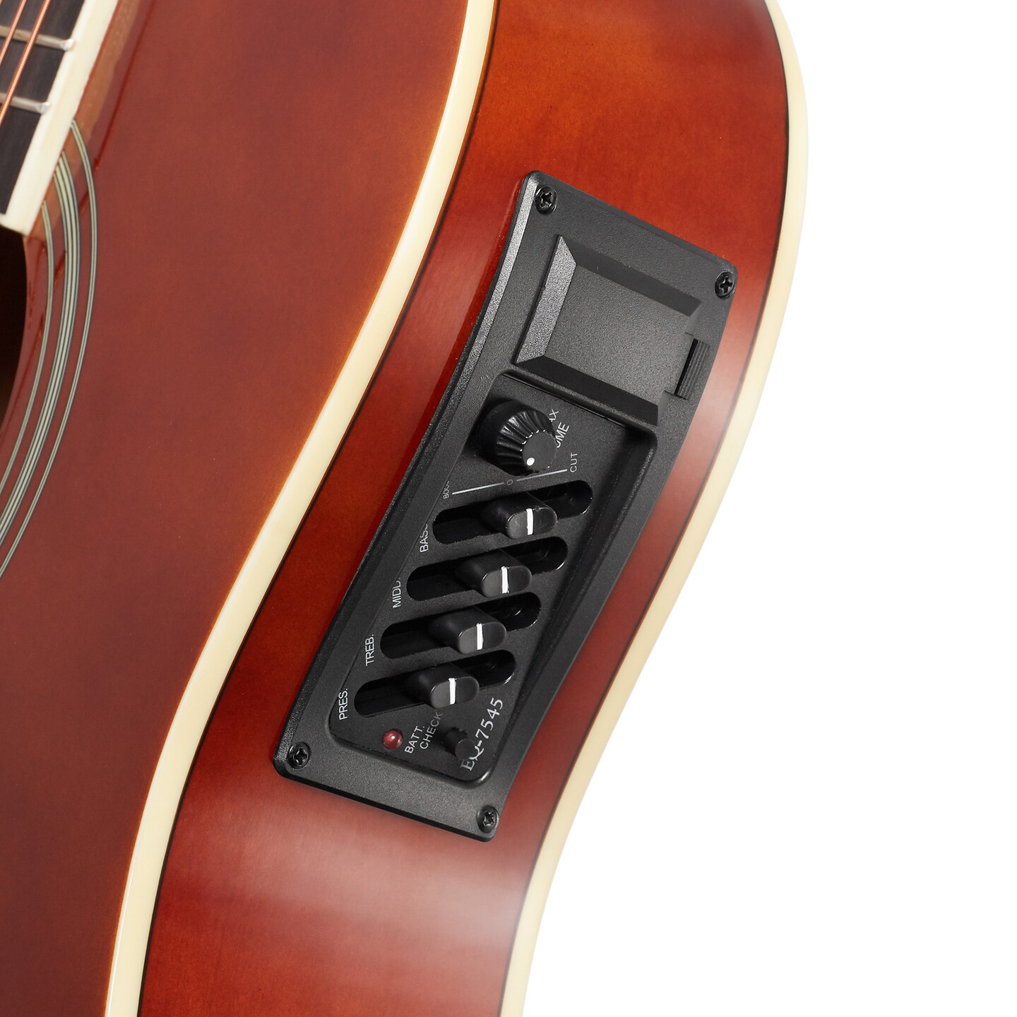 Jameson Guitars Full Size Thinline Acoustic Electric Guitar with Free Gig Bag Case &#x26; Picks