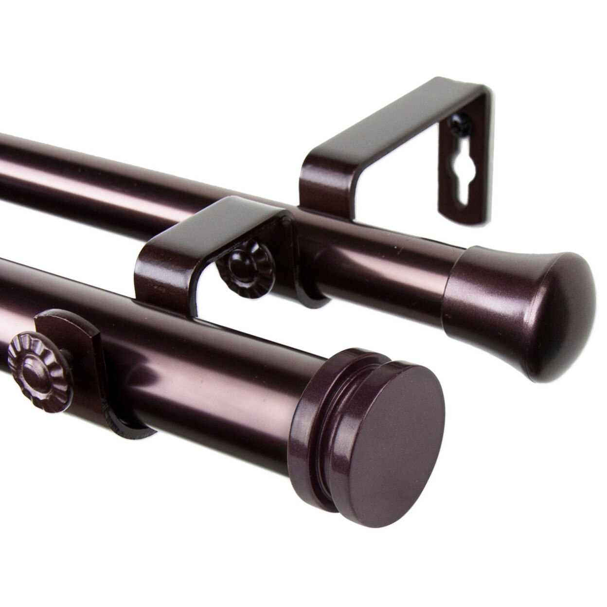 Rod Desyne    Bun 1&#x22; Double Curtain Rod - Bronze