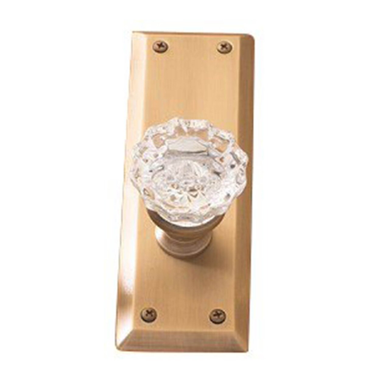 BRASS Accents Home Decorative Door Knob Quaker Double Dummy Set, Antique Brass