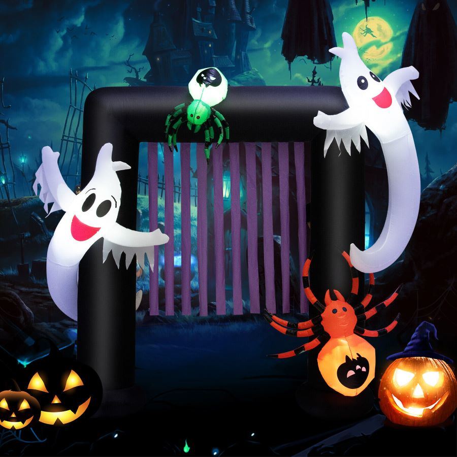 Halloween Outdoor Spooky Tree Monster Ghost Blow Up Yard Decoration With Built-In Led Lights