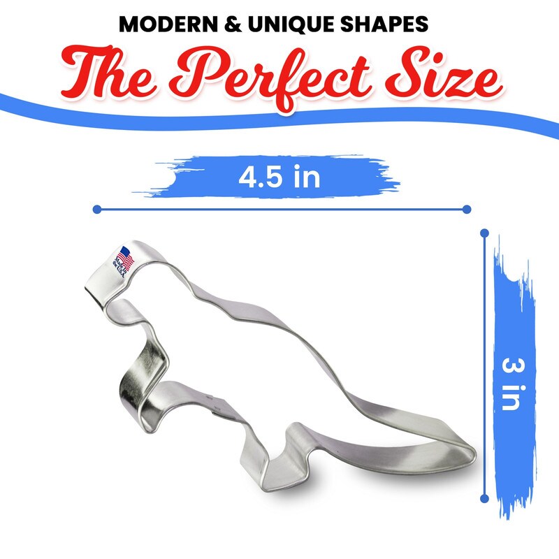 CookieCutter.Com Camptosaurus Dinosaur Cookie Cutter 5 Inch –Tin Plated Steel Cookie Cutters – Made In The USA