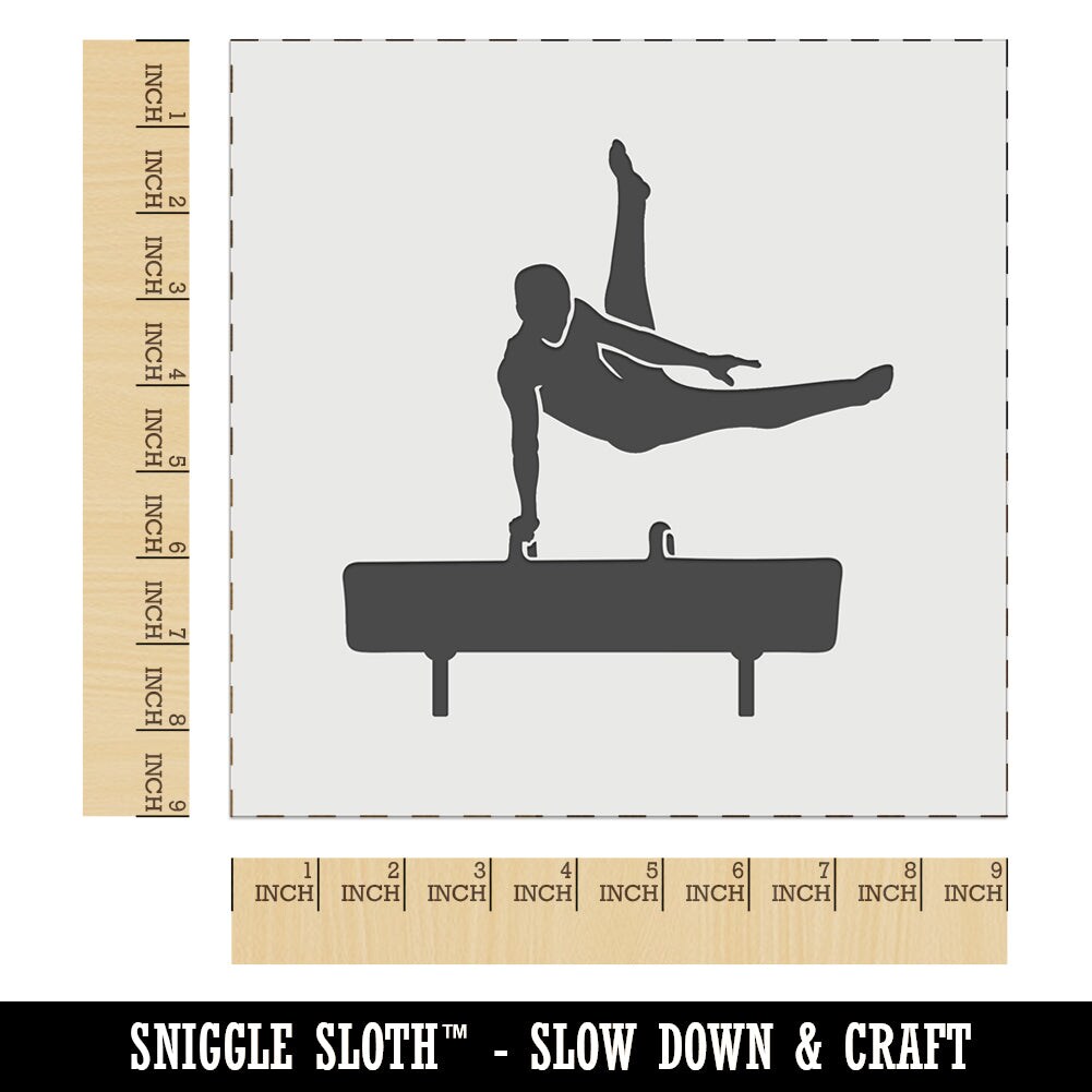 Pommel Horse Artistic Gymnastics Wall Cookie DIY Craft Reusable Stencil pommel-horse-artistic-gymnastics-wall-cookie-diy-craft-reusable-stencil