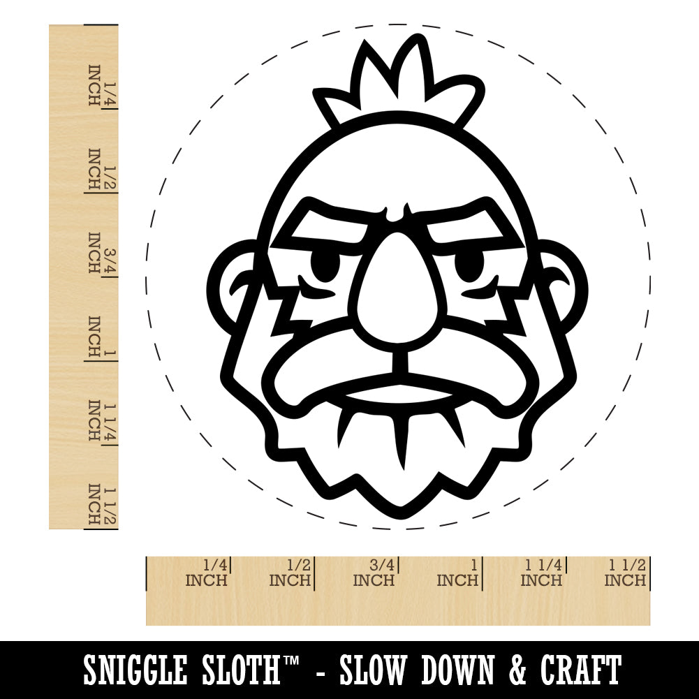 Dwarf Male Character Face Self-Inking Rubber Stamp for Stamping Crafting Planners
