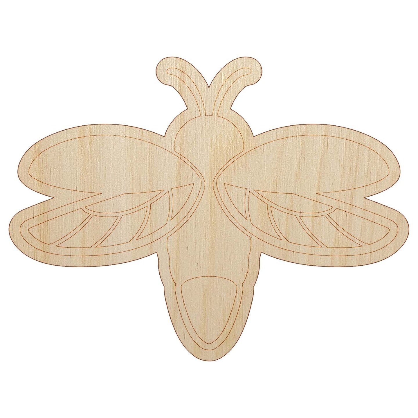 Flying Firefly Lightning Bug Unfinished Wood Shape Piece Cutout for DIY Craft Projects