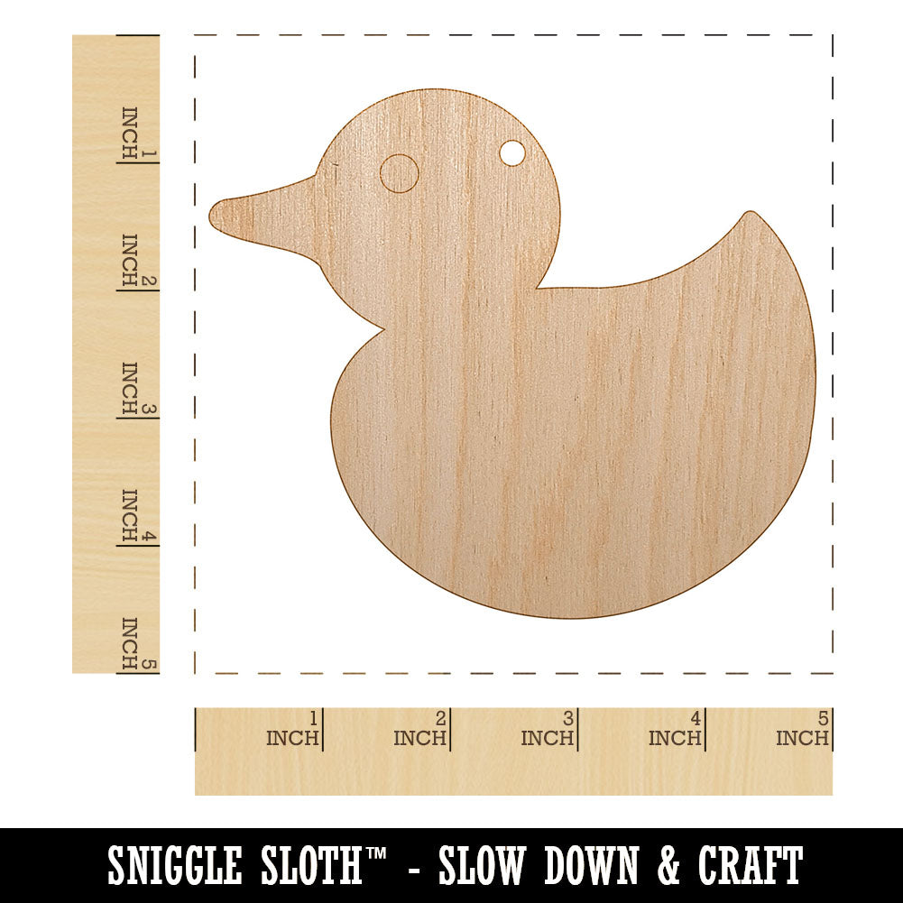 Rubber Ducky Unfinished Craft Wood Holiday Christmas Tree DIY Pre-Drilled Ornament