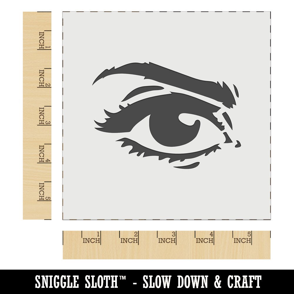 Woman's Left Eye with Eyebrow Mascara and Eye Shadow Wall Cookie DIY Craft Reusable Stencil
