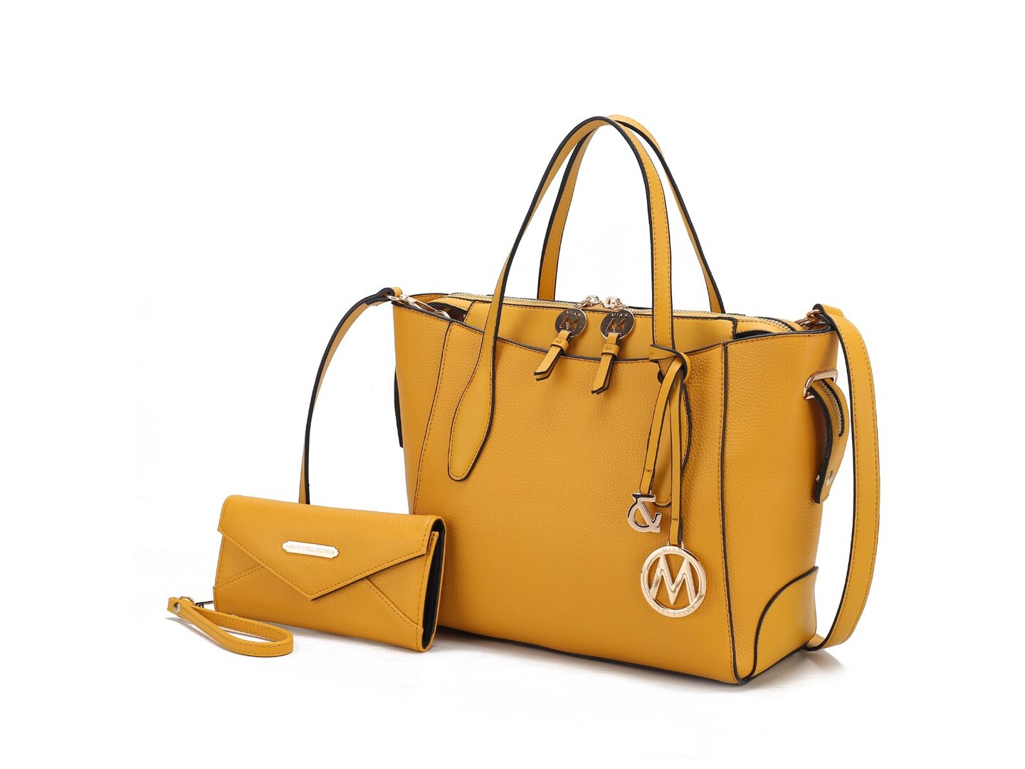 Mia K Collection Shoulder Handbag for Women: Vegan Leather Satchel-Tote  Bag, Top-Handle Purse, Ladies Pocketbook