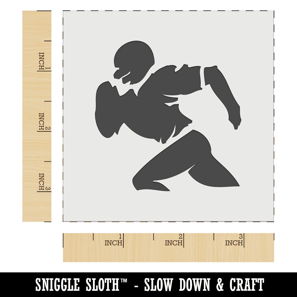 Football Player Running Solid Wall Cookie DIY Craft Reusable Stencil