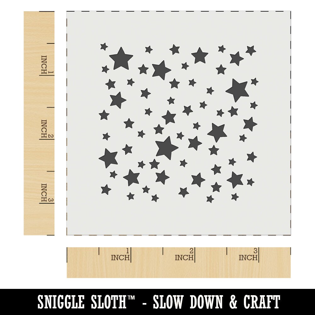 Cluster of Stars Wall Cookie DIY Craft Reusable Stencil