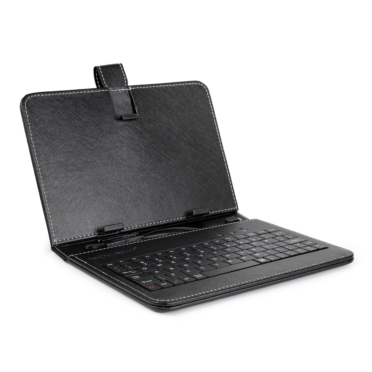 7.9In Keyboard Case For 7In Tablet Pu Leather Black With Usb Cable And Stand