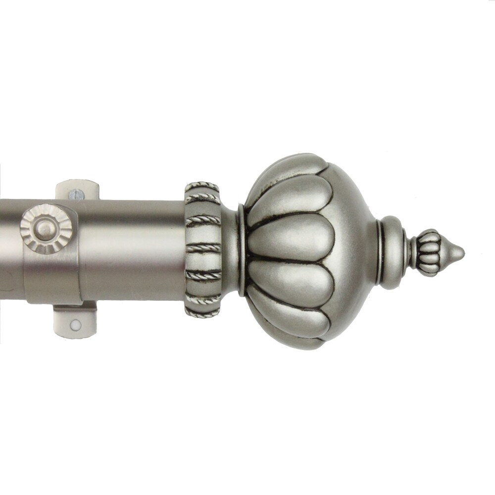 Rod Desyne Imperial Curtain Rod 1.5 inch OD, 115&#x22; 165&#x22; long Satin Nickel