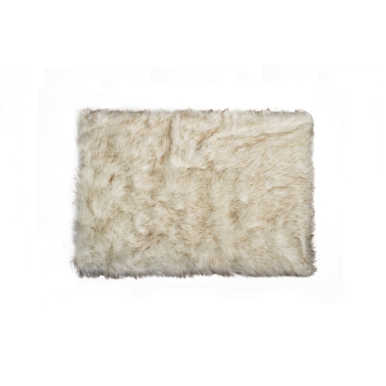 LUXE FAUX FUR HUDSON FAUX SHEEPSKIN RUG/THROW 2&#x27;X3&#x27; GRADIENT BROWN