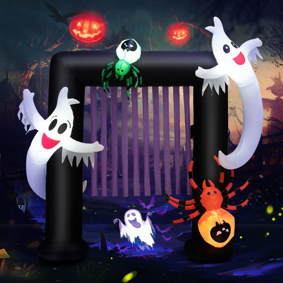 Halloween Outdoor Spooky Tree Monster Ghost Blow Up Yard Decoration With Built-In Led Lights