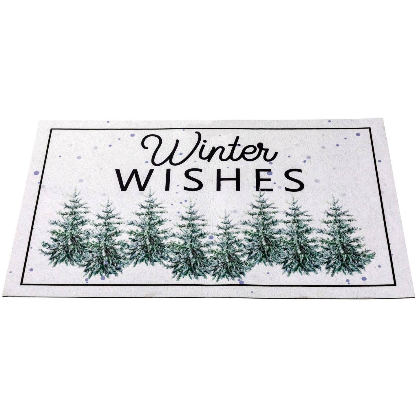 Northlight Pine Trees &#x22;Winter Wishes&#x22; Christmas Doormat 29&#x22; x 17&#x22;