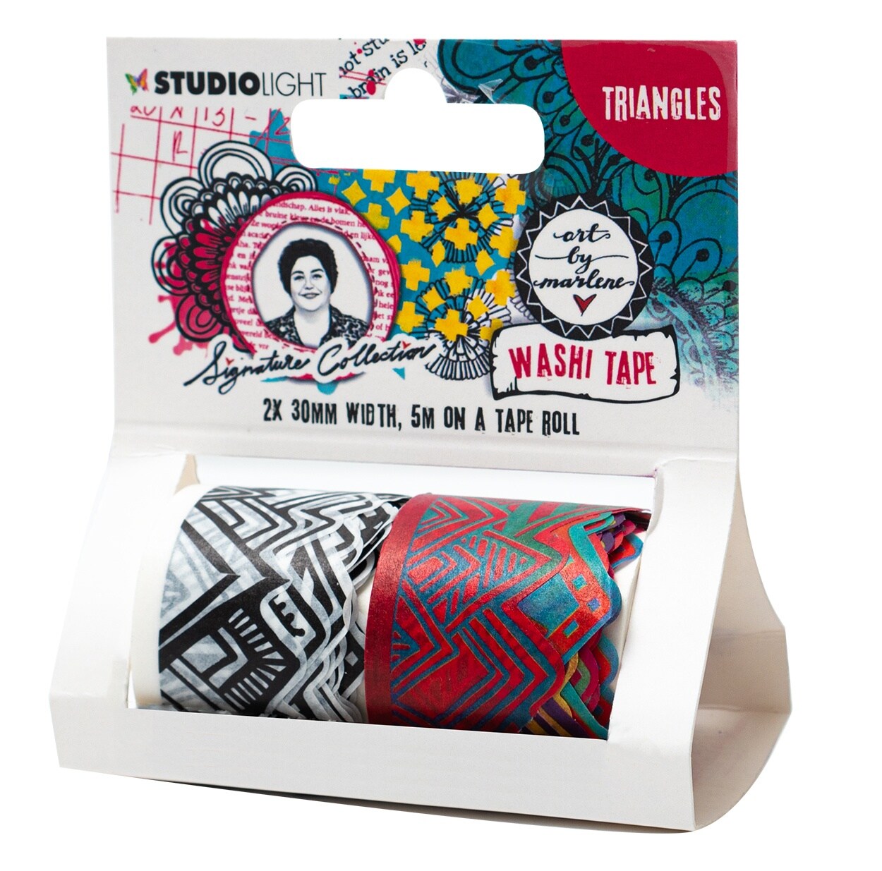 Art By Marlene Signature Washi Tape 2/Pkg-Nr. 15, Triangles