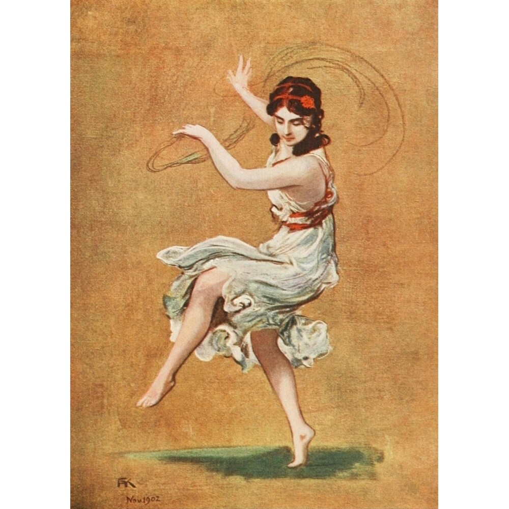 Posterazzi Modern Dancing and Dancers 1912 Isadora Duncan Poster Print by  F.A. von Kaulbach