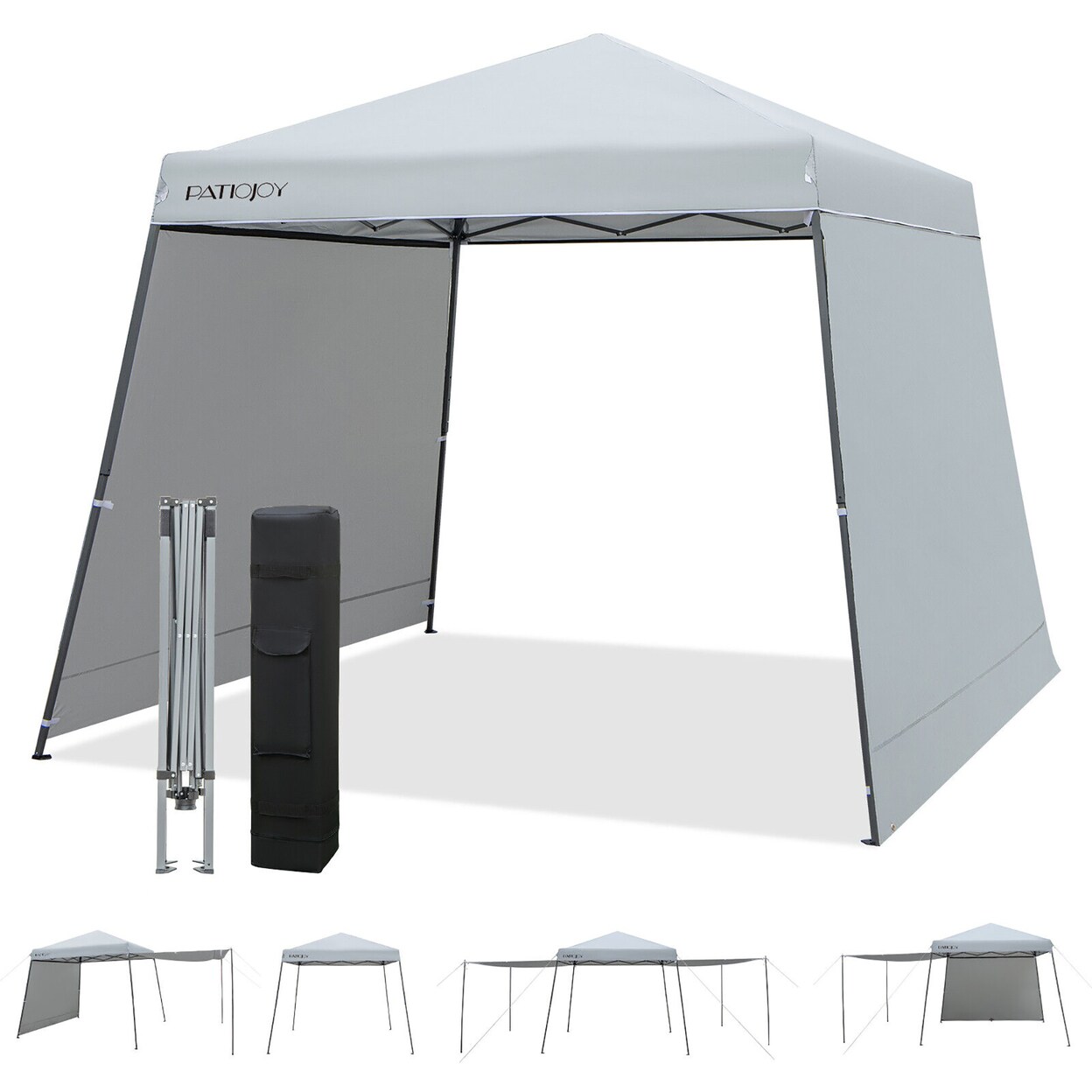 Patio 10 X 10Ft Instant Pop-Up Canopy Folding Tent W/ Sidewalls And Awnings Outdoor