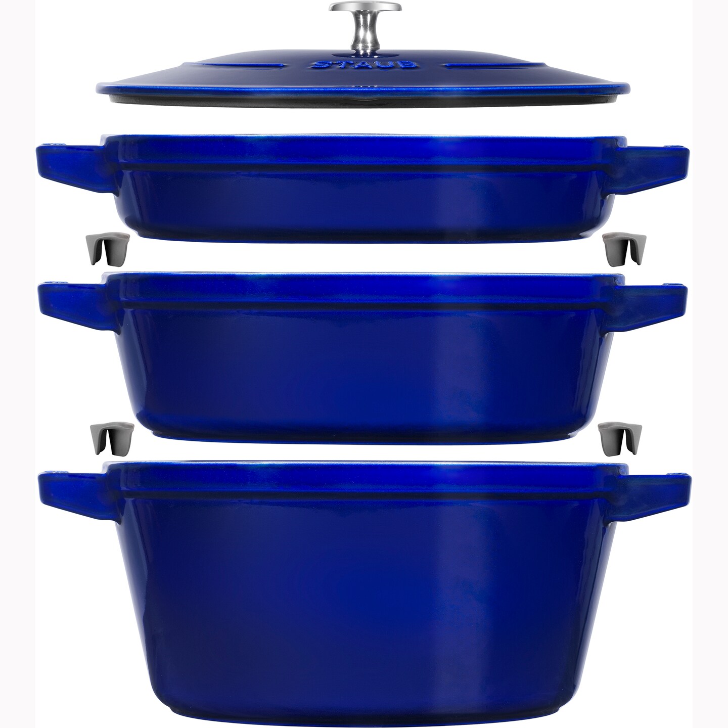 STAUB Cast Iron 4-pc Stackable Set