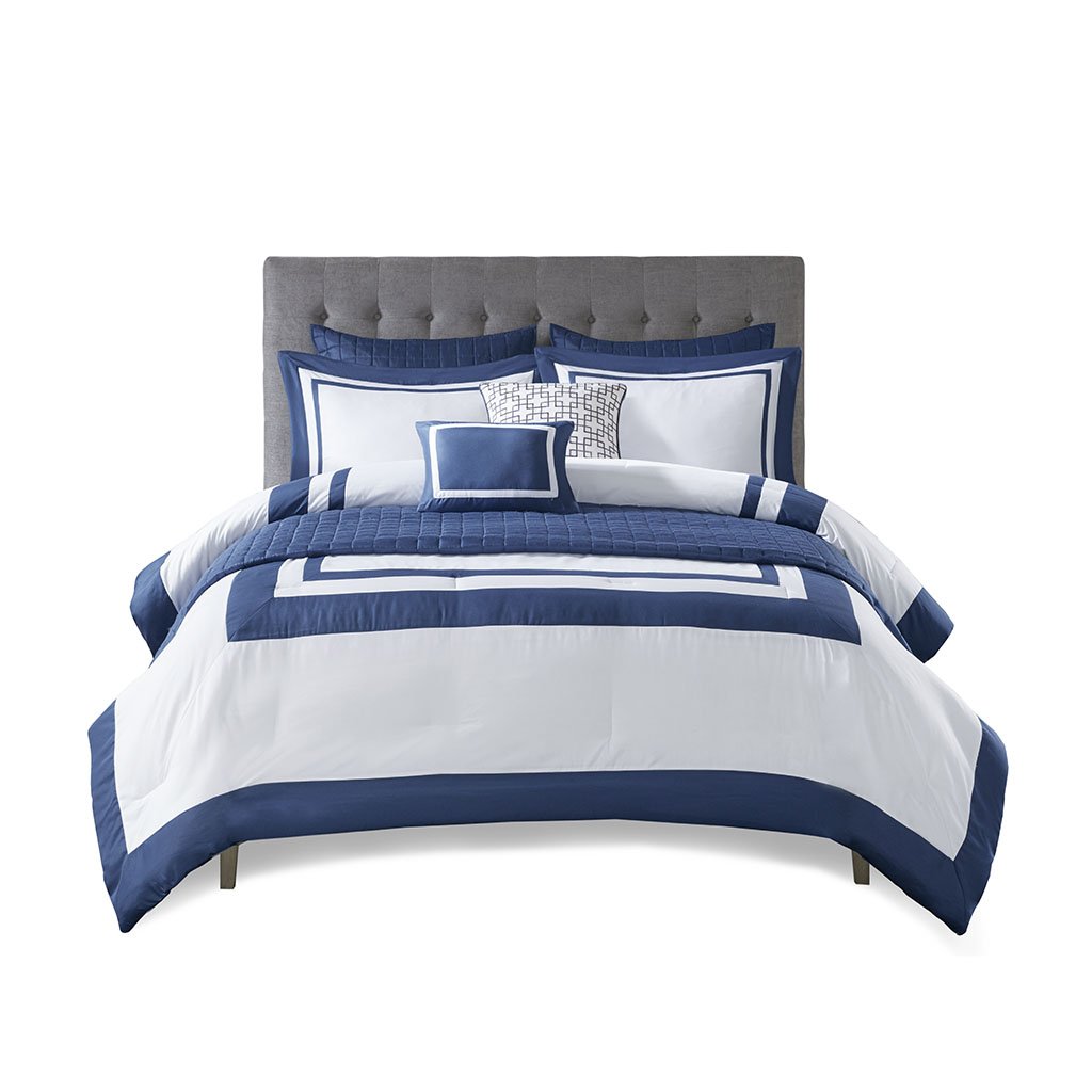 Gracie Mills Isiah 8-Piece Soft Brushed Microfiber Comforter And Quilt Set - Grace-12164