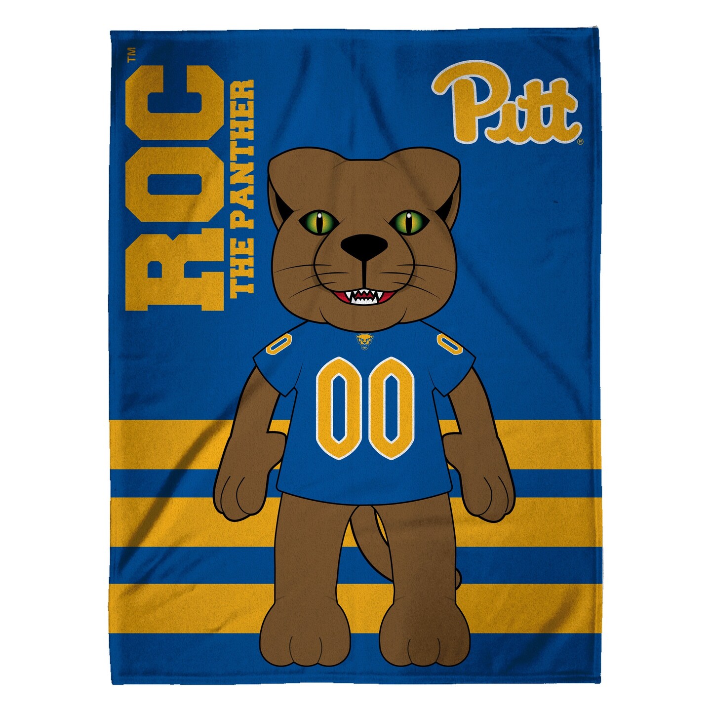 Sleep Squad Pittsburgh Panthers Mascot 60&#x201D; x 80&#x201D; Raschel Plush College Blanket