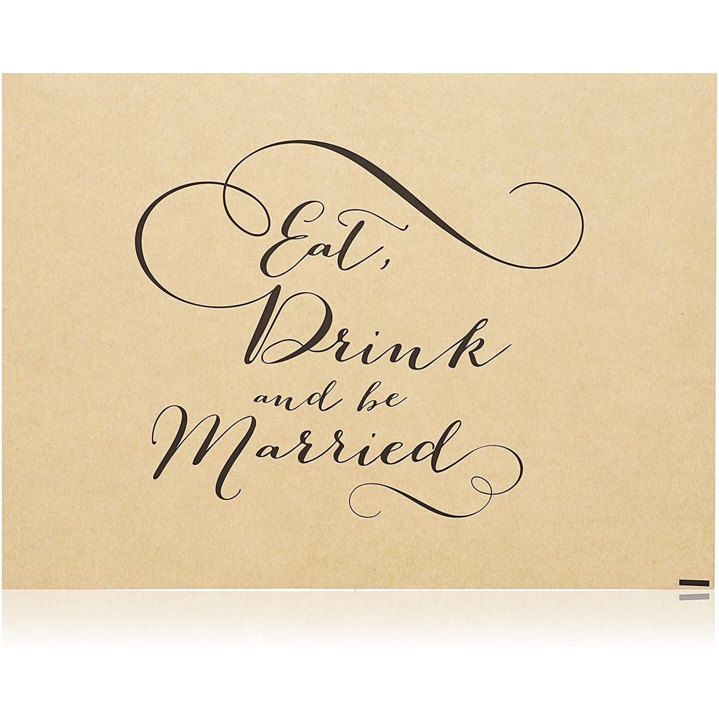 Sparkle and Bash Elegant Wedding Kraft Paper Placemats, 100 Count, 14.5 x 10.5 Inch