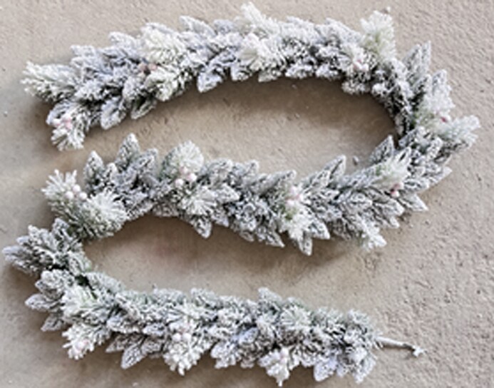 Extra-Thick 9ft Mixed Pine and Berry Garland - Adorned with Pinecones and Berries - Festive and Lifelike Holiday Decoration
