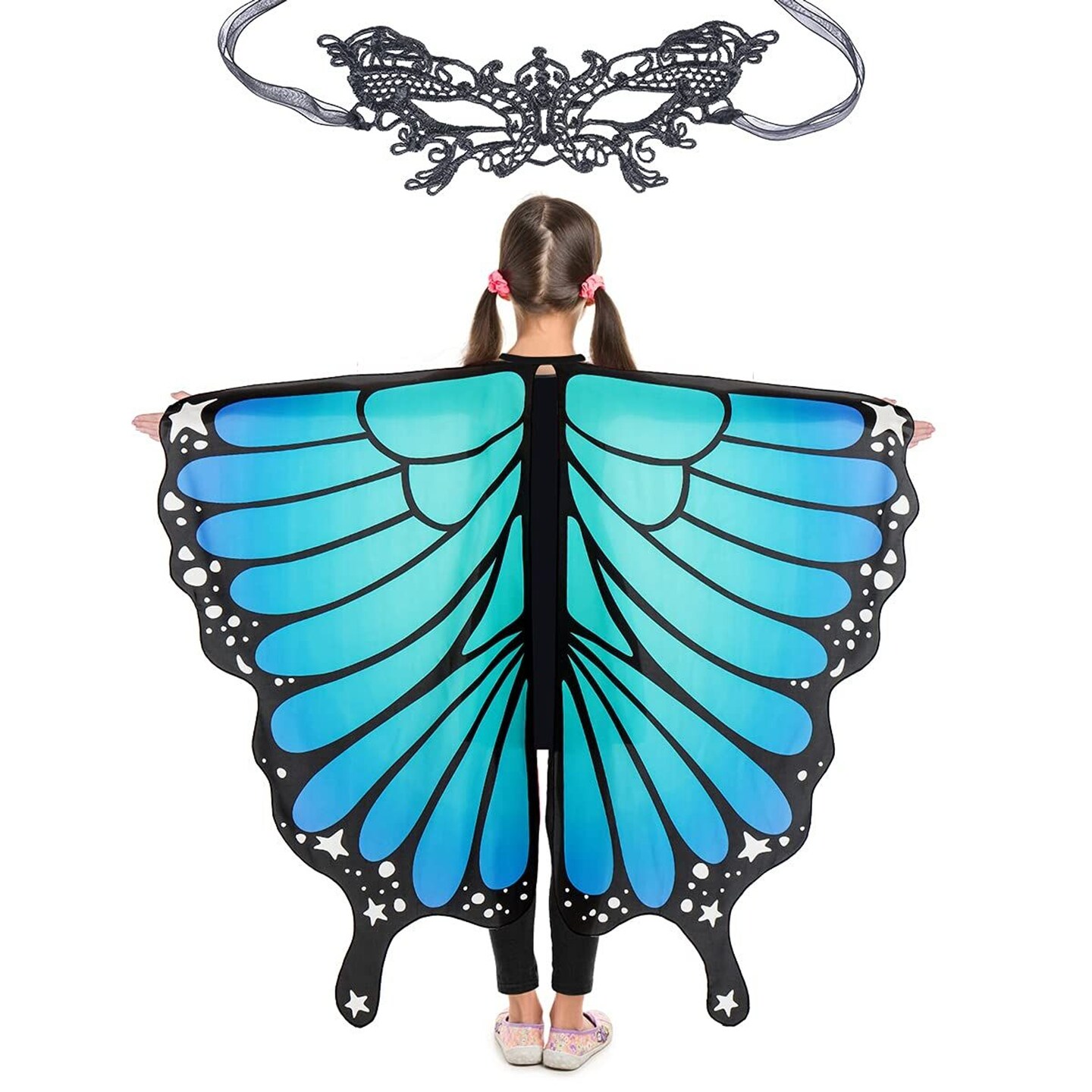 Magifire Butterfly Wings for Girls, Halloween Butterfly Wings, Kids Costume Butterfly Wings Bluish Green