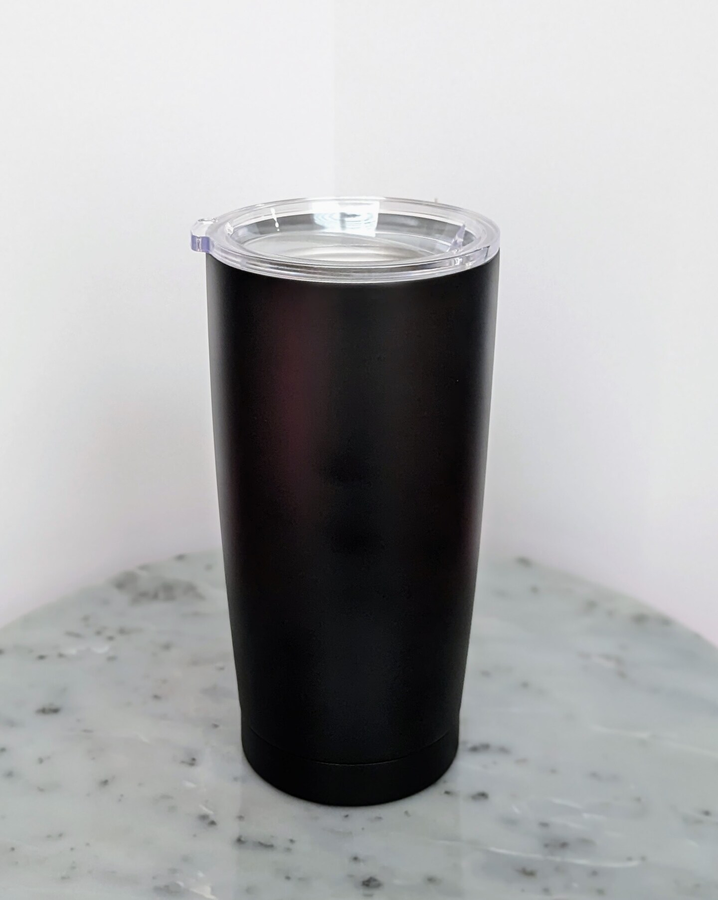 18 oz. Stainless Steel Thermal Tumbler with Acrylic Lid in Matte Black  985116893M - The Home Depot