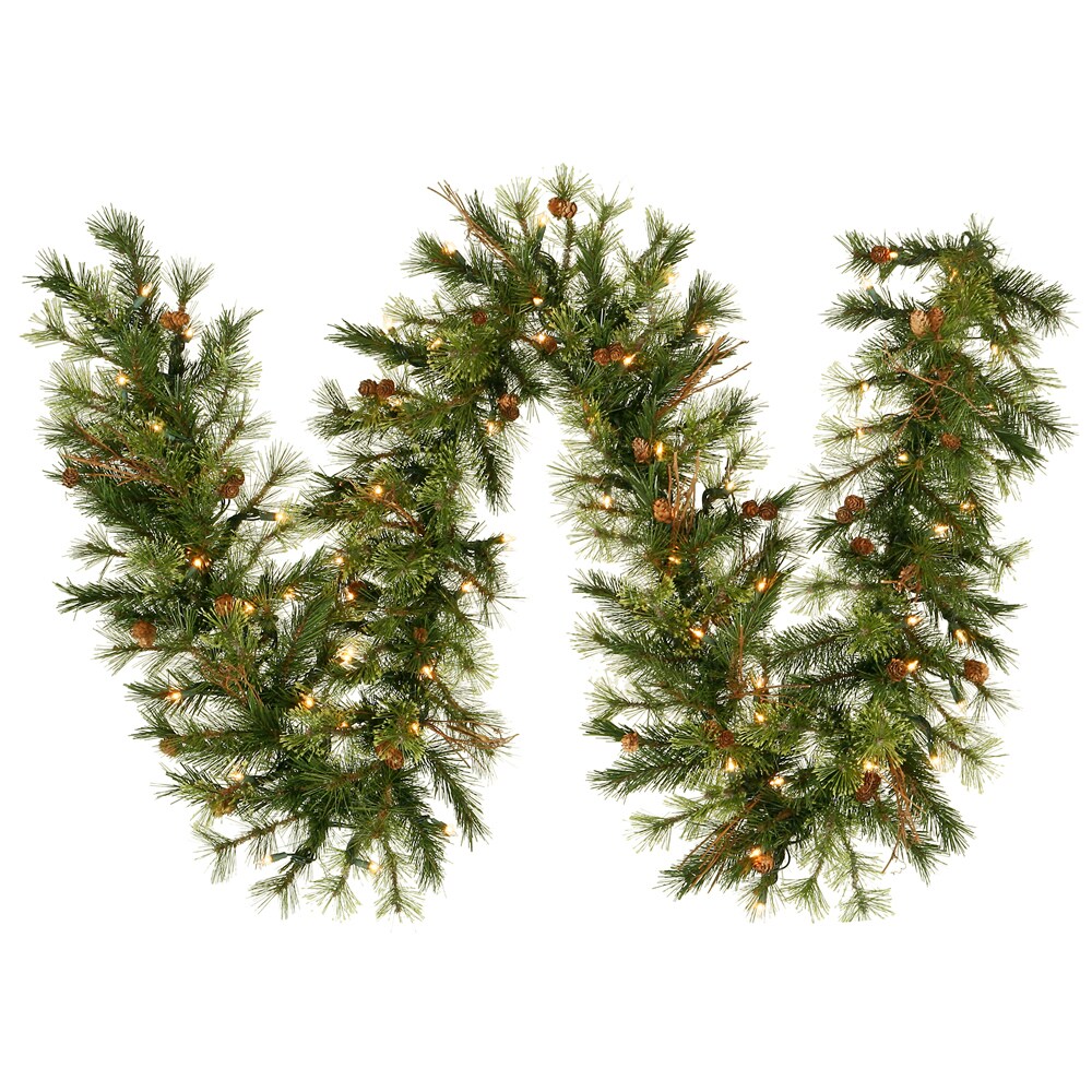 6&#x27; Mixed Country Garland 180T 50 Warm White LED