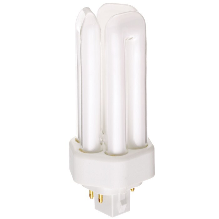 Satco S8341 18W Triple Tube 4-Pin GX24Q-2 Plug-In base 2700K fluorescent bulb