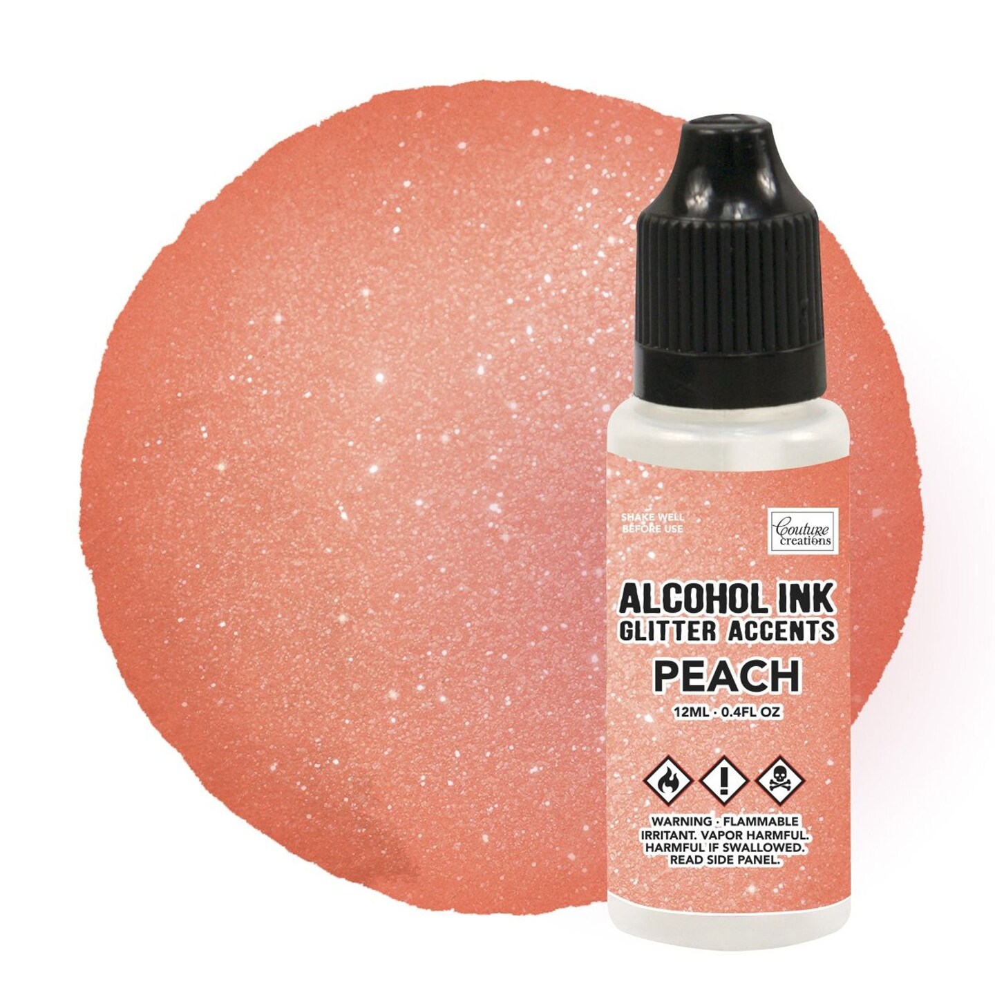 Couture Creations Glitter Accents Alcohol Ink 12mL | 0.4fl oz - Pumpkin
