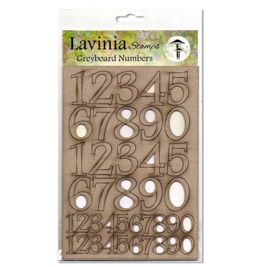 Lavinia Stamps Greyboard Numbers