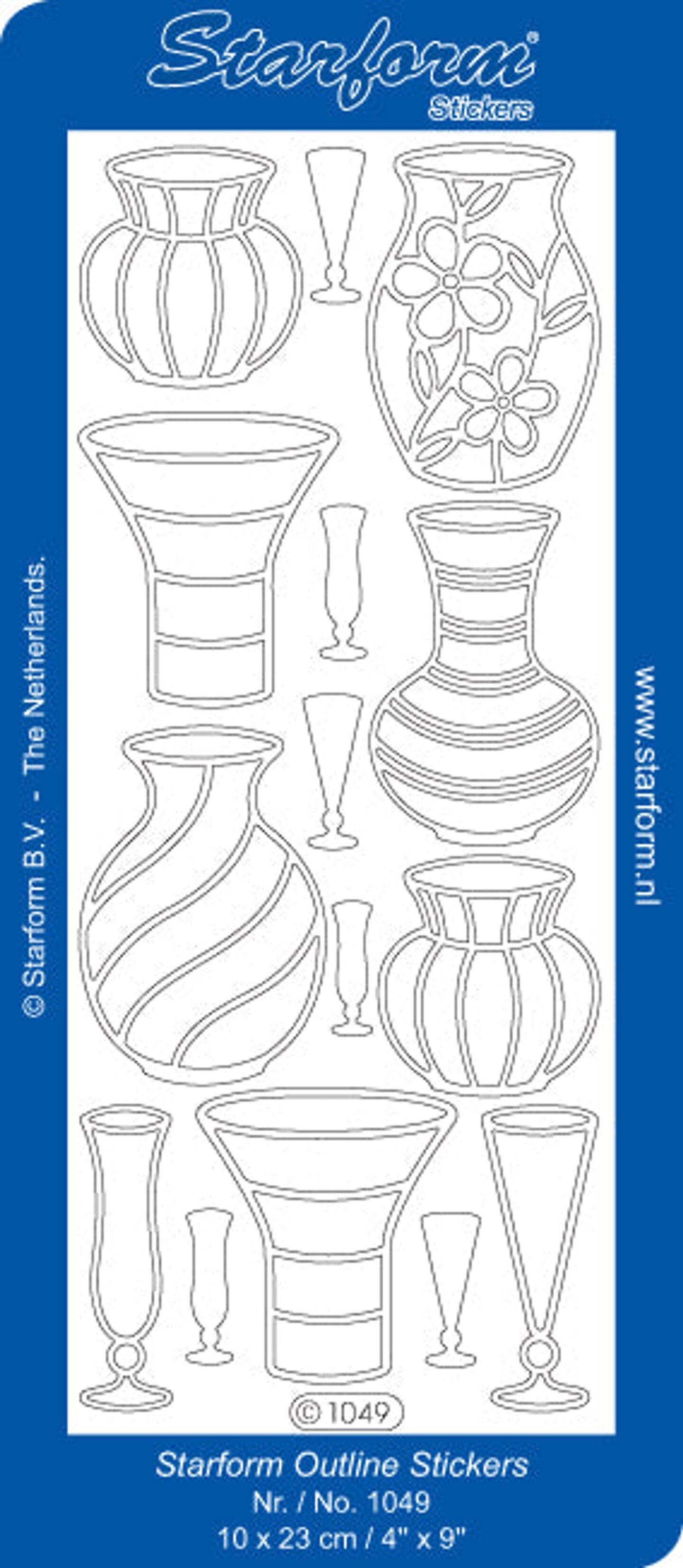 Starform Deco Stickers - Vases - Silver