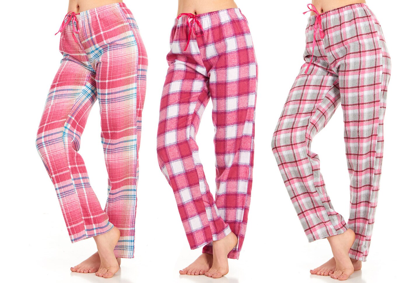 Women&#x27;s Flannel Pajama Pants 3 Packs