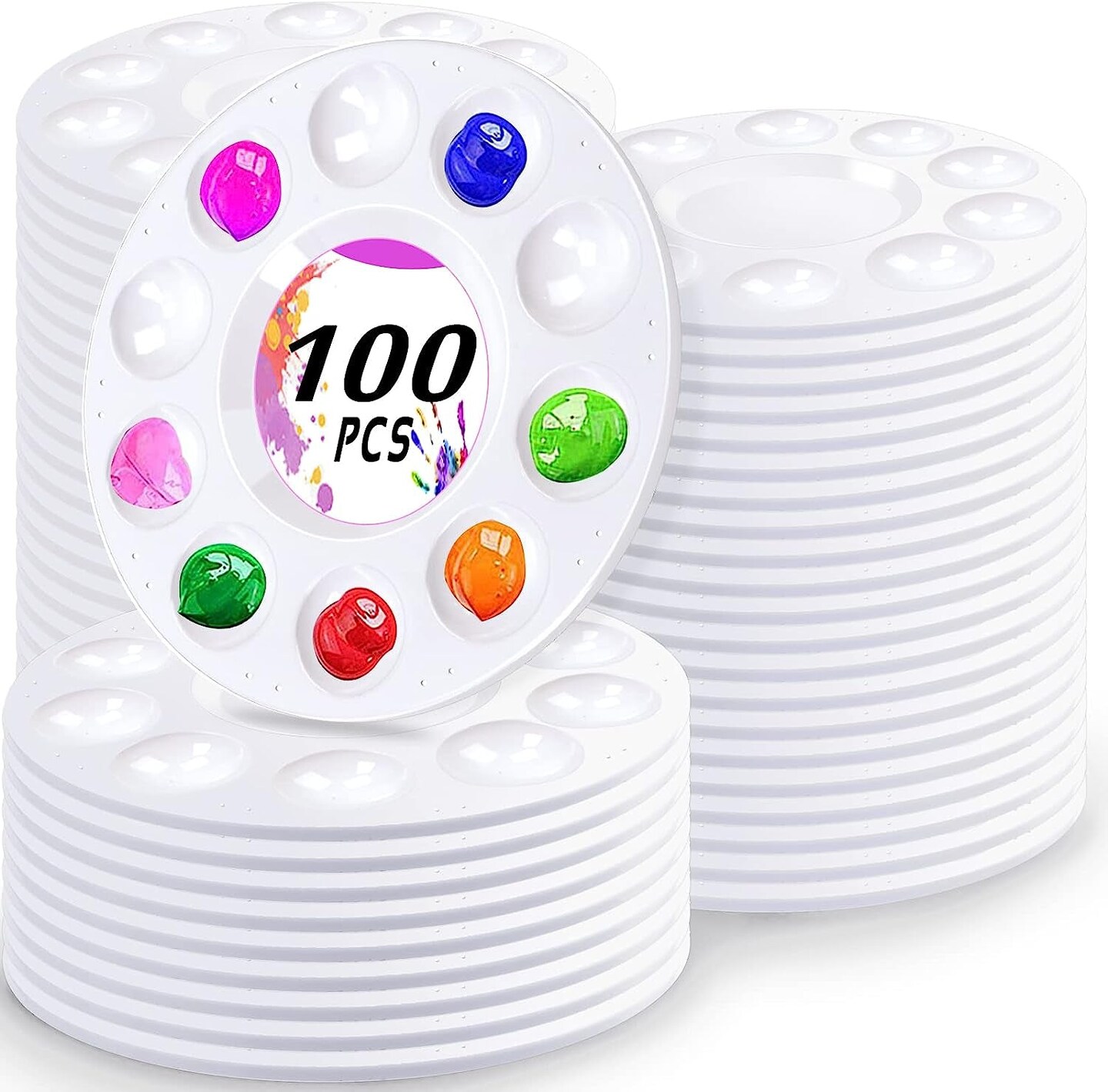 Inifus 22 PCS Paint Tray Palettes for Kids, Plastic Paint Pallet with