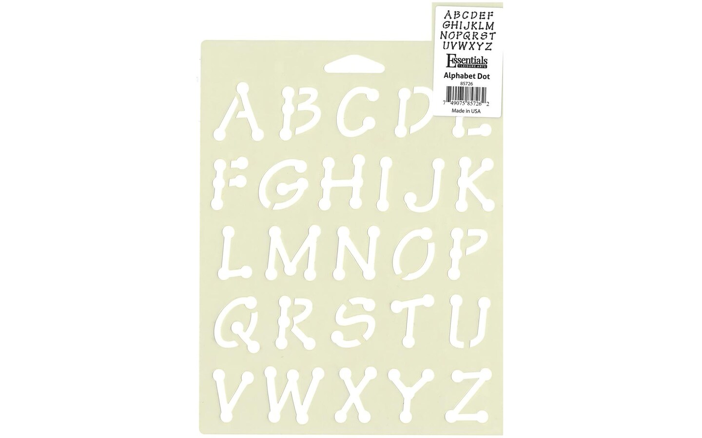 EBL Stencil Alphabet Dot 7x10&#x22;