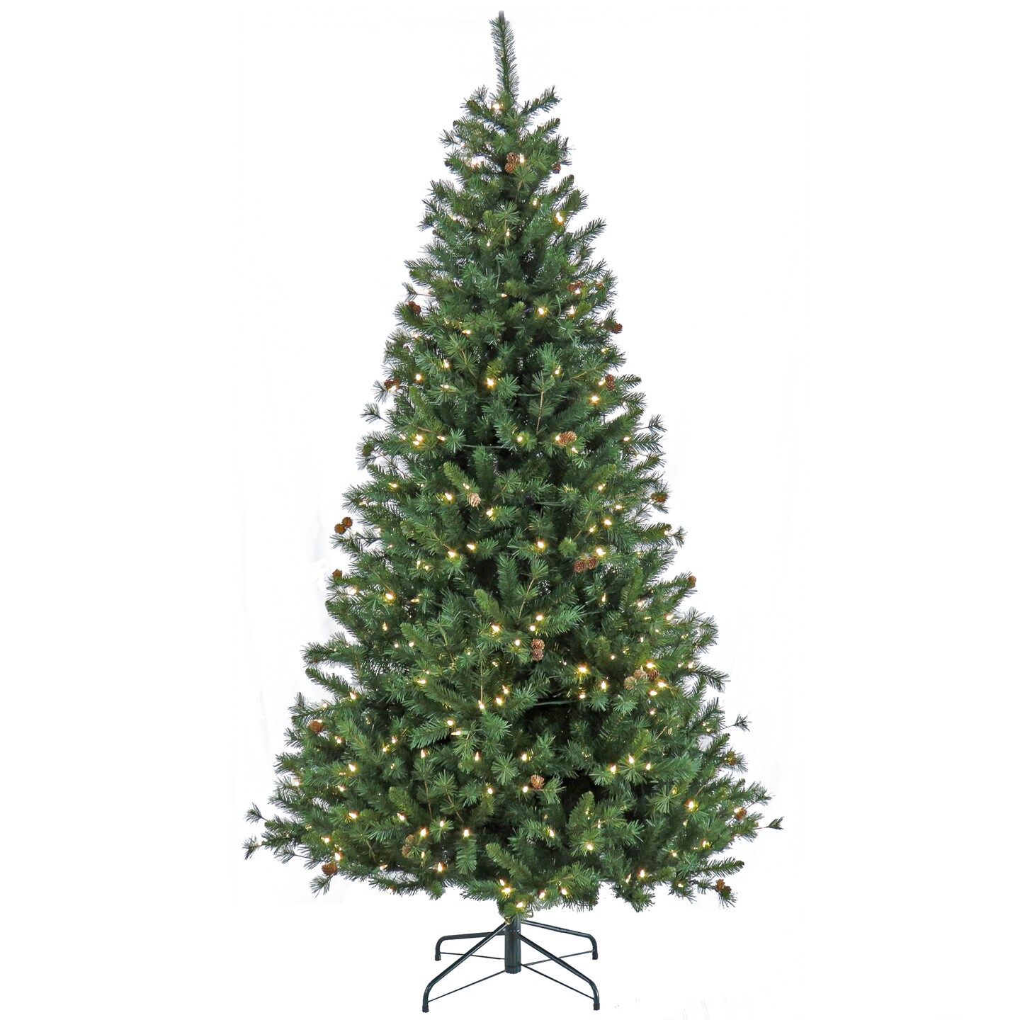 7 1/2&#x27; Feel Real&#xAE; Cedar Spruce Hinged Tree with Warm White LED Lights