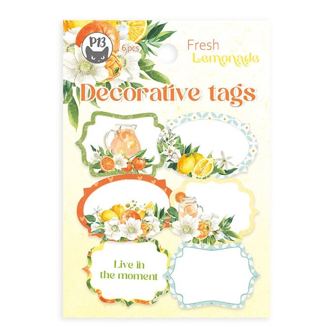 Fresh Lemonade Double-Sided Cardstock Tags 6/Pkg-#04