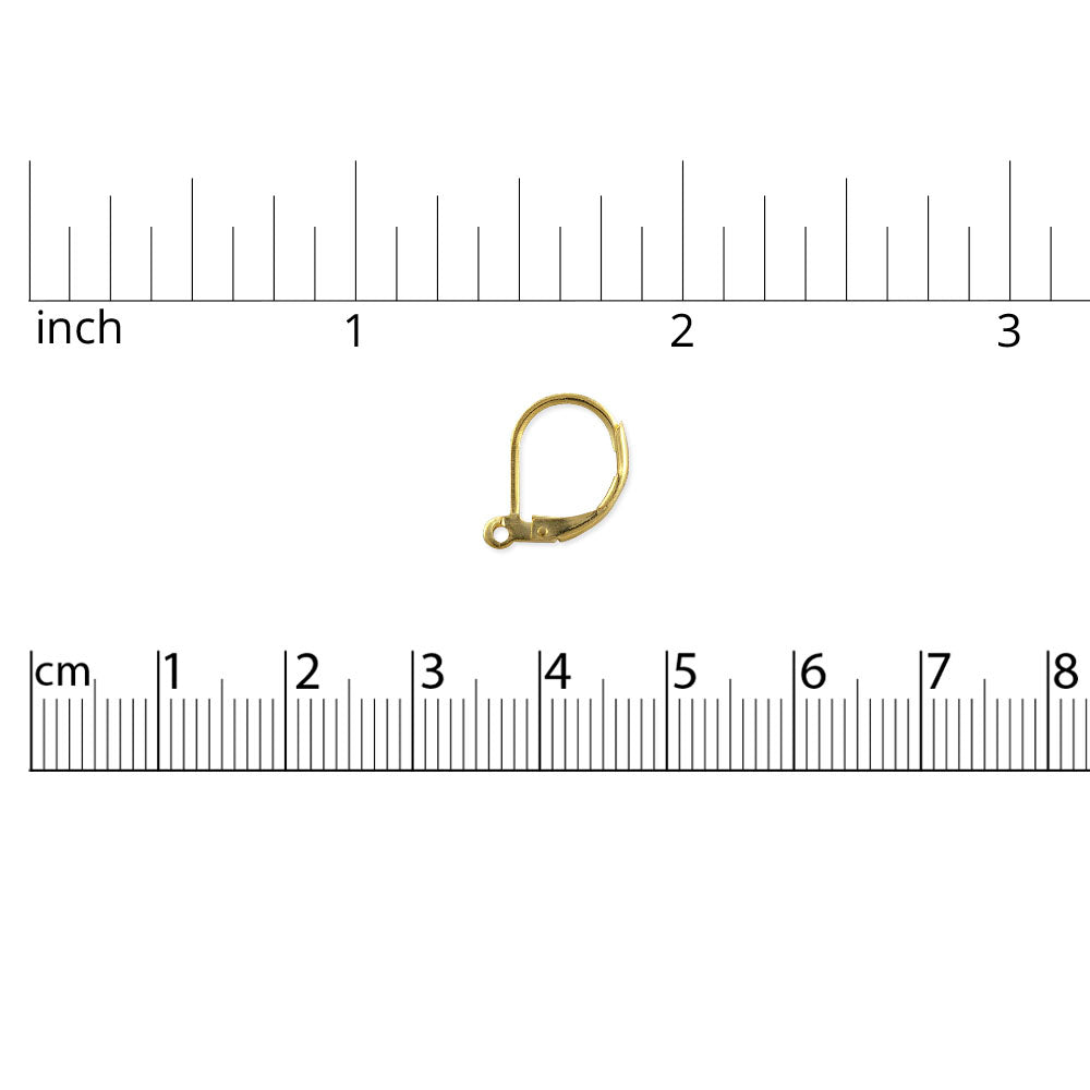 Lever Back DIY Earrings with Open Jump Ring Gold Plated - Create Elegant Dangle Earrings (1 Pair of Earrings)