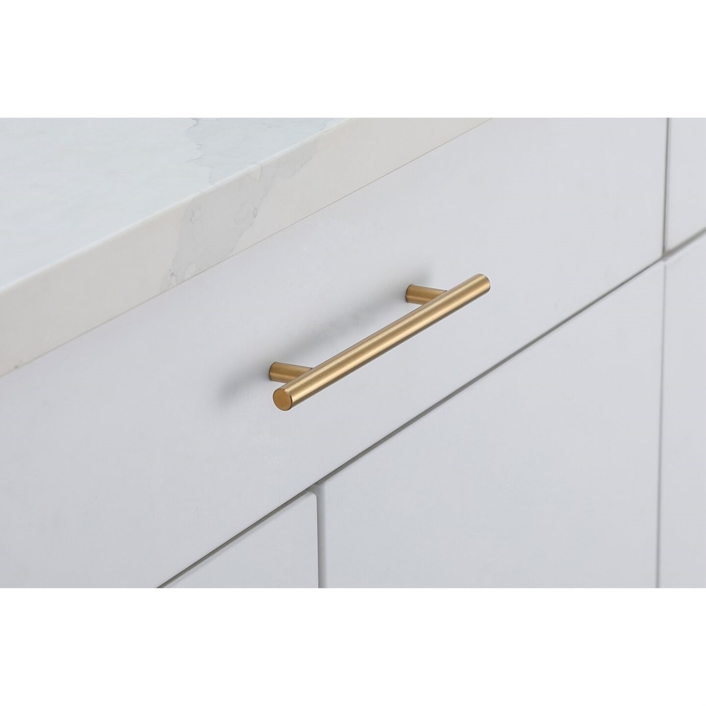 Quinn 5" Center to Center Brass Bar Pull Multipack (set of 10)