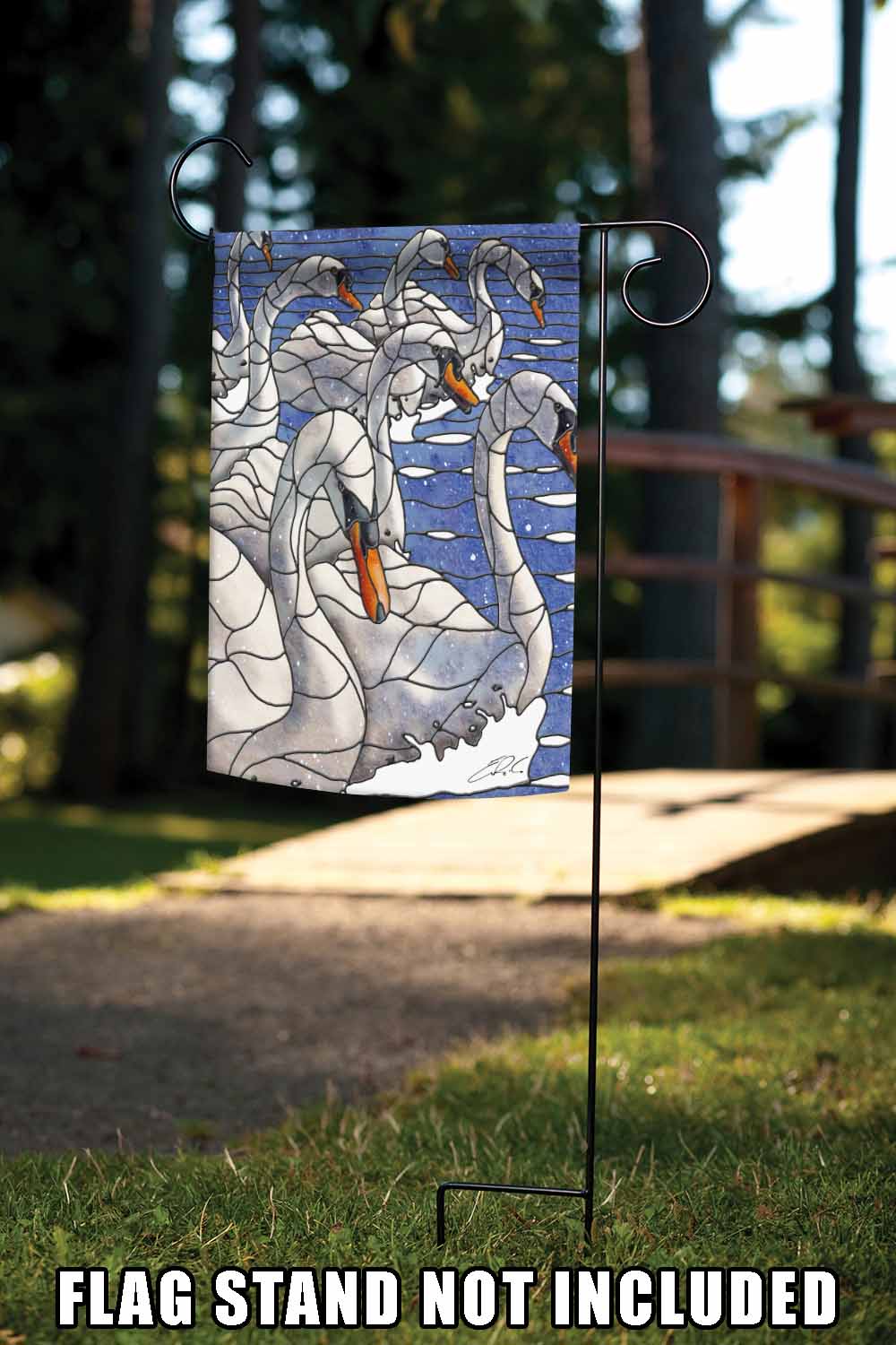 Swan Lake Decorative Bird Flag