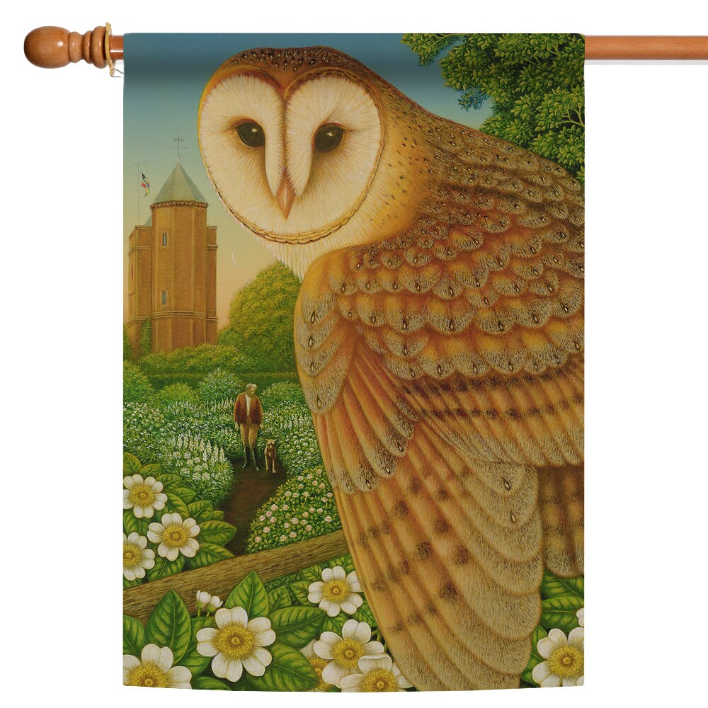 Great Owl Decorative Owl Flag