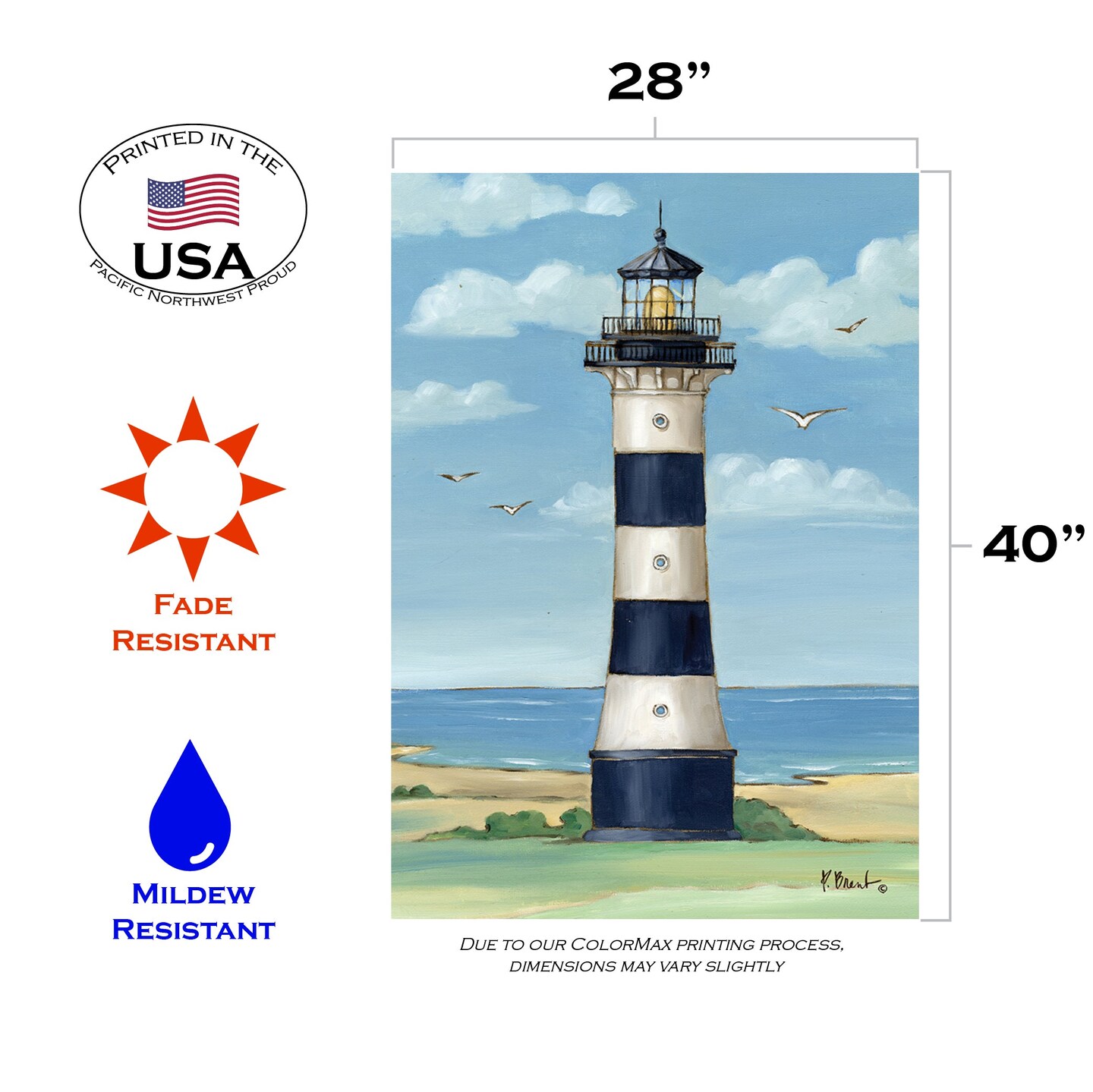 Cape Canaveral Lighthouse Decorative Beach Flag