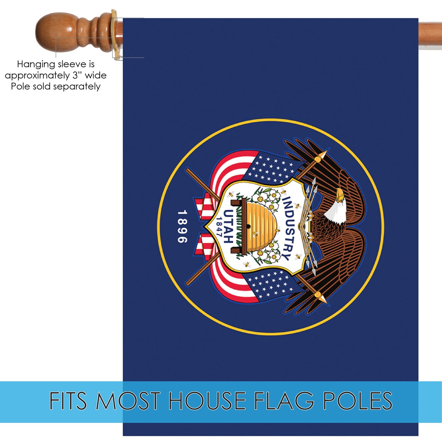 Utah State Flag Decorative  Flag