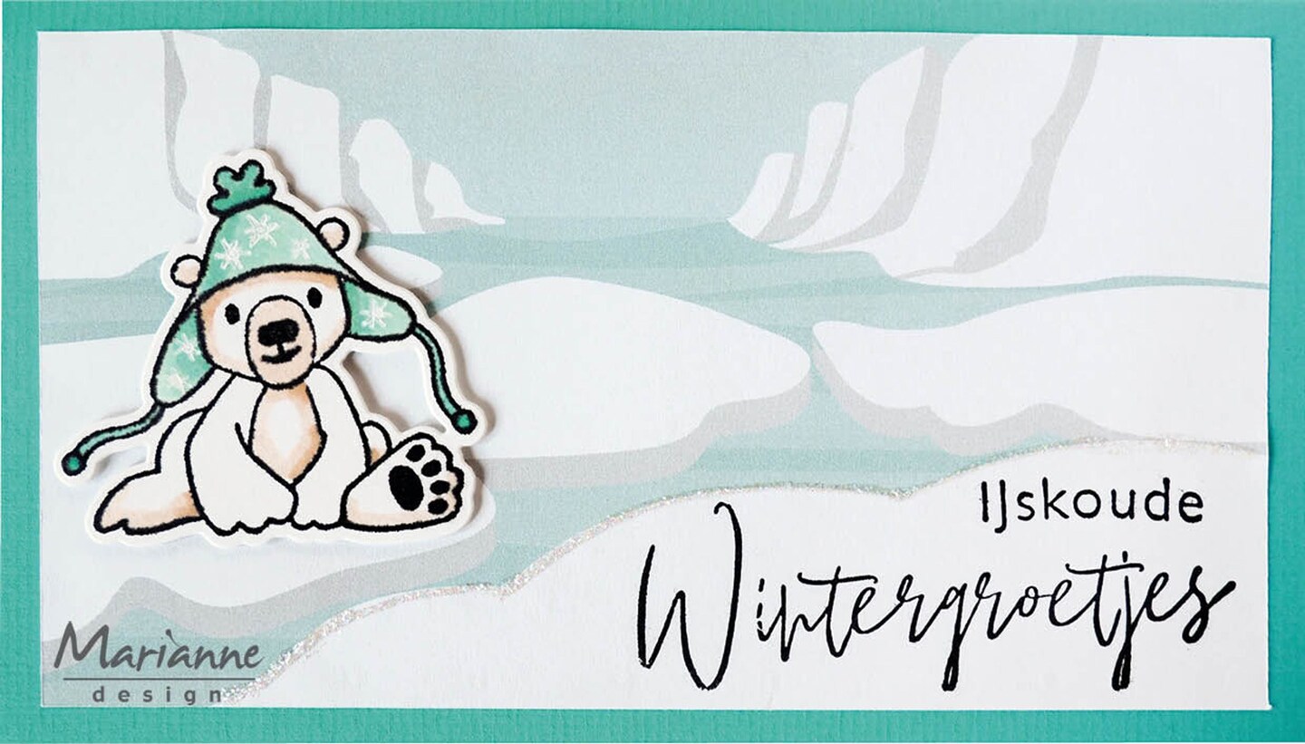 Marianne Design  A4 Cutting Sheet - Eline&#x27;s Backgrounds Snow &#x26; Ice