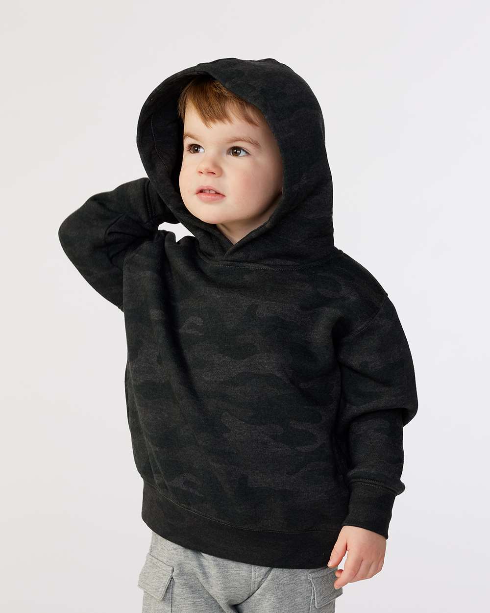 Rabbit Skins&#xAE; Toddler Pullover Fleece Turtle Neck Long Sleeve Hoodie